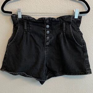 American Eagle- black mom shorts- paper bag style- Size 4